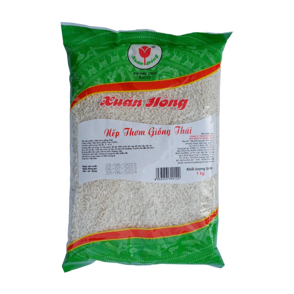 Gạo nếp thơm giống Thái Xuân Hồng (5 Bao*1Kg)